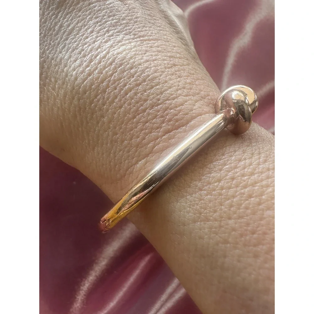 Kate Spade New York‎ Sailor Knot Bangle Bracelet Rose Gold Tone Hinged Clasp